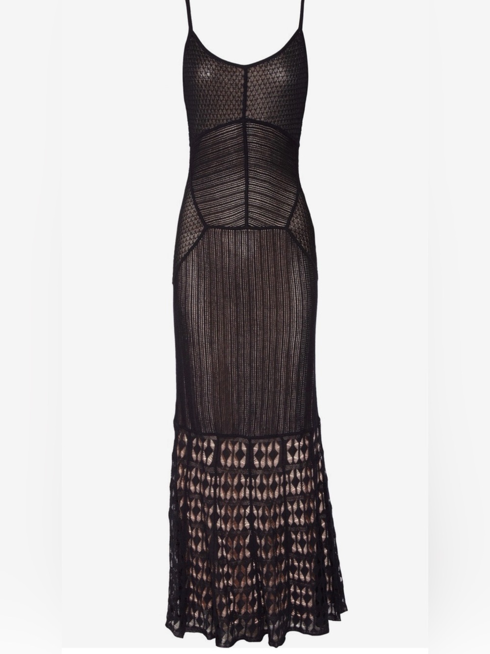 NEW  Temperley London Navy Martha crochet-knit Dress